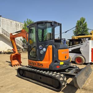 Mini pelleteuse japonaise originale de 5 tonnes Hitachi ZX55 55 50 moteur multifonctionnel de pelleteuse d'occasion 55 50 pelleteuse d'occasion - Product Image 6