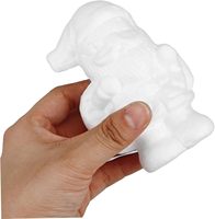 Poupée à peindre soi-même blanche, Père Noël de Noël, artisanat en polystyrène, décorations animales en polystyrène pour modèle de Noël