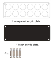 Plateau porte-verres en acrylique à 12 trous pour verres à shot de 1 oz