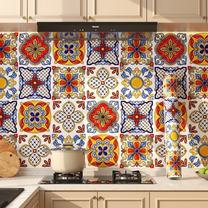 Waterdichte, oliebestendige, zelfklevende 3D geometrische moderne antistatische geluidsisolerende keukenbehang van PVC voor huishoudelijk gebruik en hotels - Product Image 4