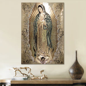 KOMI Guadalupe vierge décoration murale toile peinture vierge marie affiche mur religieux Art photos pour la décoration de la maison artisanat cadeau - Product Image 3