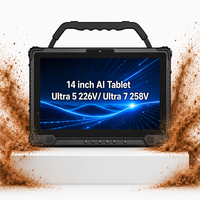 Tablet Tangguh AI 14 Inci Intel Ultra 7 16GB Windows 11 1000nits Tahan Baca di Bawah Sinar Matahari 1920x1080 Layar Sentuh Baterai Dapat Ditukar Saat Panas