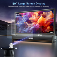 Mini proyector portátil de fábrica con batería Home Theater Android Smart Tv Proyector 4K Full Hd teléfono móvil proyectores al aire libre