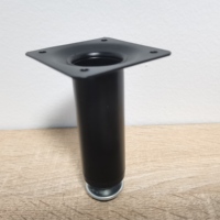 Pieds de canapé en métal mat électroplaqué, pieds de canapé en tube rond et pieds de table réglables en hauteur