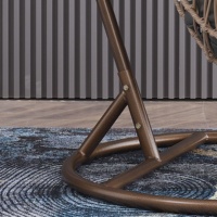 Chaise Balançoire de Jardin en Rotin Contemporaine Personnalisée pour l'Extérieur