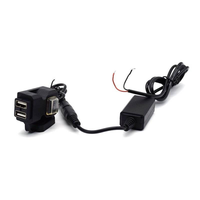 Double chargeur USB rapide pour moto avec interrupteur marche/arrêt, répartiteur automatique pour téléphone, tablette, GPS (12-24v)