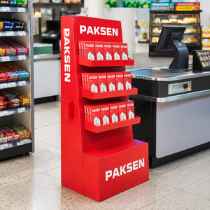 3C Electronic Accessories Corrugated Paper Floor Display <b>Stand</b> Custom <b>Printed</b> For Supermarket Retail - Product Image 2