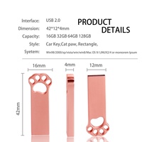 Stik memori Mini, dengan Logo kustom 32Gb 4 Gb logam USB 2.0 Flash Drive 128Gb Pen Drive 64 Gb 8Gb 16 Gb USB Stick ide hadiah