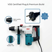 Marteau perforateur électrique 26 mm BODA, marteau rotatif certifié VDE, prise EU, outils électriques professionnels robustes pour la construction en béton
