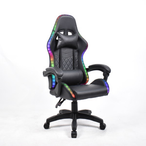 Racing Pro Black Leather Ergonomic Computer <strong>Chair</strong> High Back <strong>Adult</strong> RGB <strong>Gaming</strong> <strong>Chair</strong> With LED Lights - Product Image 3