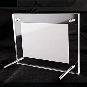 Support de carte de table acrylique transparent <span class=keywords><strong>plaque</strong></span> d'affichage de certificat porte-menu de bureau <span class=keywords><strong>cadre</strong></span> de licence commerciale <span class=keywords><strong>cadre</strong></span> <span class=keywords><strong>photo</strong></span> avec pieds - Product Image 2