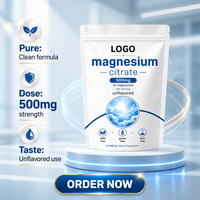 Vitahall OEM Citrate de Magnésium en Poudre 500mg par Portion Sans Arôme Sans OGM Sans Gluten Complément Alimentaire Marque Blanche