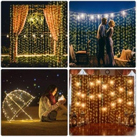 Curtain Lights Led Curtain String Light Solar Fairy Lamp Outdoor Christmas Wedding Decorations Cortinas De Luz Led Curtain Light