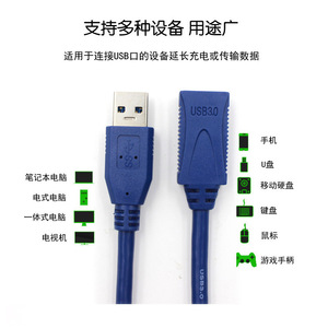 Usb 3.0 Extension <b>Cable</b> Male To Female 1 Meter Data Transfer <b>For</b> <b>Computer</b> Hard Drive Flash Drive Mouse Keyboard - Product Image 5