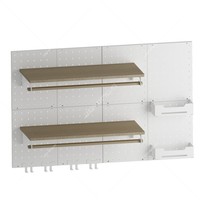 Organisation du panneau perforé pour balcon en métal Organisateur mural Étagère de rangement du panneau perforé personnalisé Panneau en acier Hotsell