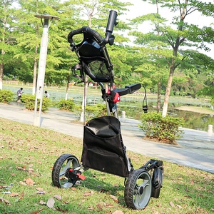 Carrito <span class=keywords><strong>de</strong></span> Golf plateado <span class=keywords><strong>de</strong></span> alta calidad, carrito <span class=keywords><strong>de</strong></span> <span class=keywords><strong>aluminio</strong></span> plegable <span class=keywords><strong>de</strong></span> 3 ruedas para jugar al aire libre - Product Image 3
