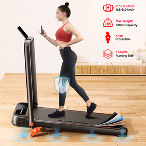 YPOO Incline Foldable <strong>Walking</strong> <strong>Pad</strong> with Handle Bar <strong>Walking</strong> <strong>Pad</strong> Foldable Wireless Folding Treadmill 2 in 1 with Remote Control - Product Image 5