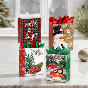 Tùy Chỉnh Ribbon Xử Lý Cho Quà Tặng Kỳ Nghỉ Kẹo Carrier Giáng Sinh Hộp Giấy Bao Bì Túi Cho Logo Riêng Của Bạn - Product Image 1