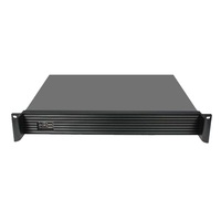 Casing komputer industri, menara komputer industri mikro-atx Rackmount 19 inci 1,5 U kedalaman pendek 300mm aluminium Aloi