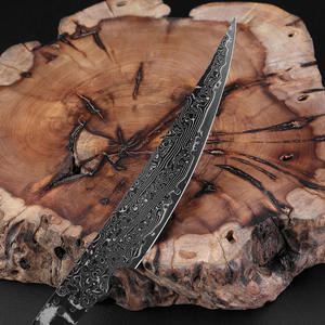 Cuchillo utilitario de acero de Damasco Black Blade para Dropshipping en Shopify, hoja completa sin acabado, afilado, para proyectos de forja DIY y uso doméstico. - Product Image 6