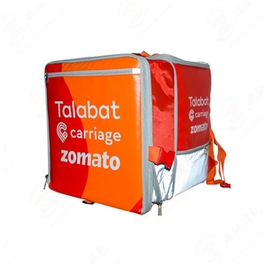 Mochila térmica personalizable de alta calidad, bolsa impermeable y ampliable, color naranja, con aislamiento térmico, <span class=keywords><strong>para</strong></span> entrega de comida caliente - Product Image 1