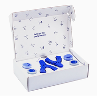 Boîte d'emballage de luxe haut de gamme en carton avec logo doré pour laboratoire dentaire, pour aligneurs et couronnes, certifiée ISO, personnalisable, avec doublure en mousse