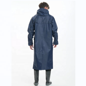 High Quality Men Adults Reusable <strong>Rubberized</strong> <strong>Rain</strong> <strong>Coat</strong> Waterproof Workwear Polyester PVC Rubber <strong>Rain</strong> Jacket Raincoats - Product Image 5