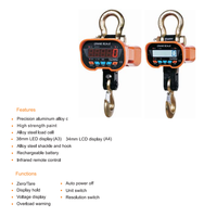 Balance numérique de précision mini-grue en alliage d'aluminium, précision 5 kg, division réglable, 20 tonnes, certifiée CE, rechargeable