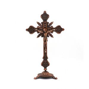 Crucifijo de Metal con Diseño Personalizado al por Mayor para Decoración Religiosa del Hogar o Iglesia, con Cruz Católica para Pared - Product Image 1