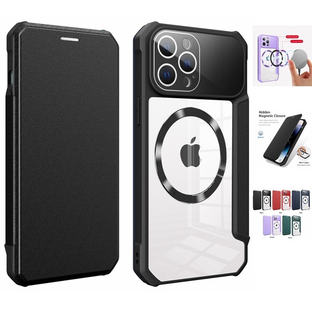 Pu Leather Pouch Mobile Cell Leather Flip Phone Case for iPhone X XS Max XR 11 12 13 14 15