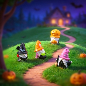 Resin Halloween Witch for and Dwarf Figurines-DIY Decorative Accessories & Car Desktop Trinkets - Product Image 2