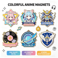 Imanes de Refrigerador con Diseños de Anime, Impresos con UV, de Aleación de Zinc, con Elegante Empaque de Regalo