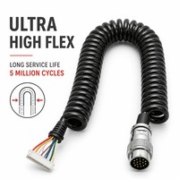 DC Brand Splice Model DC-8-6 CNC High Flex Handwheel Cable 16 Pin MPG Pulse Generator Special Spiral Protective Cable for CNC