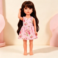 OEM ODM Robe de poupée imprimée multi-tailles de 18 pouces pour fille, tenue florale sans manches, jouet de jeu d'imitation pour enfants, cadeau d'anniversaire ou de vacances