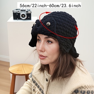 SOLPOP Bonnet de pêcheur fait main pour hommes et femmes, chapeau de pêcheur vert en crochet de fil épais, artisanal - Product Image 4