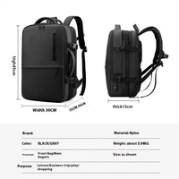 Porte-documents personnalisé avec logo, durable, antivol, avec chargement USB, pour affaires, sport, unisexe, imperméable, fermeture éclair, grande capacité, pour ordinateur portable