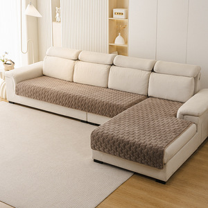 Flannel <b>Sofa</b> Cushions Thickened Plush Warm Non Slip Seat <b>Covers</b> <b>For</b> General <b>Sofa</b> Spring 2026 Solid Color Rectangle Machine Wash - Product Image 2