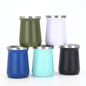 Taza de yerba <span class=keywords><strong>mate</strong></span> de doble pared de acero inoxidable de 260Ml con cuchara de paja al por mayor 8oz Yerba <span class=keywords><strong>Mate</strong></span> Argentina 304 taza de América del Sur - Product Image 3