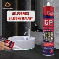 Scellant silicone structurel GP RUNTAI 280ml/300ml, 100% silicone, monocomposant, haute résistance, super adhésif, résistant aux intempéries, collage durable