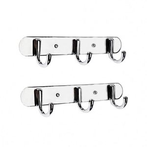 Aluminum Alloy Eco-Friendly Multifunction Wall Mounted Coat Clothes Rack Custom Logo <b>Hooks</b> for Bathroom Bedroom Office <b>Kitchen</b> - Product Image 1