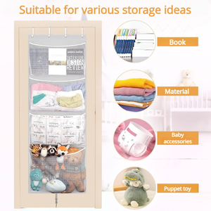 Organizador de Peluches <span class=keywords><strong>Colgante</strong></span> para Puerta, Organizador de Juguetes de Peluche Grande, Gancho de Metal Multifuncional Resistente, Bolsa de Malla para Osos - Product Image 5