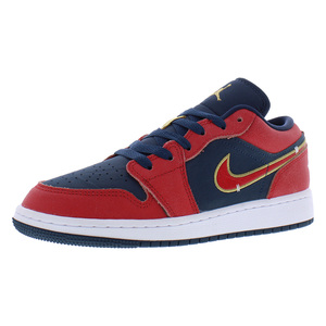 Zapatillas Nike Air Jordan 1 Low Se Leather Gs para niño Armory Navy Sport Red - Product Image 1
