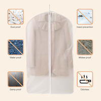 Housse de protection pour vêtements pliable en PEVA, housse anti-poussière, nettoyage à sec, blanchisserie, housse imperméable pour vêtements