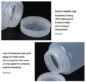 Réactif chimique de laboratoire à large ouverture Flacon transparent blanc brun 8ml <span class=keywords><strong>15ml</strong></span> 30ml 60ml 125ml 250ml 500ml 1000ml Plastique HDPE/PP - Product Image 4