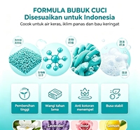 Lessive en poudre économique OEM écologique parfum lavande et jasmin 13%-20% d'ingrédients pour un nettoyage puissant