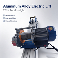 Mini élévateur manuel à ciseaux hydraulique en aluminium pour plaques de plâtre, palettes et marchandises, avec élingue à câble métallique et roulettes mobiles, capacité de charge 300 kg