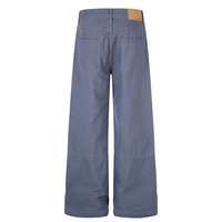Jeans amples à jambe droite pour homme, style américain, tendance, de haute qualité, artisanat vintage, broderie bleue, design streetwear