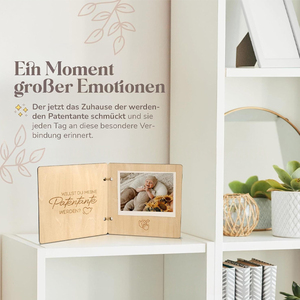 Album commémoratif pour bébé en bois écologique personnalisé, cadre photo pour échographie, pour annonces de <span class=keywords><strong>grossesse</strong></span>, nouvelle maman - Product Image 5