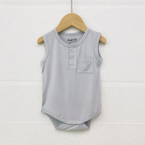 Pagliaccetto della canotta del bambino personalizzato dei vestiti organici del bambino della viscosa di bambù - Product Image 2