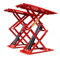 Ascenseur hydraulique de voiture ultra-mince de 3500kg facile à utiliser petit élévateur à ciseaux automatique à double plate-forme